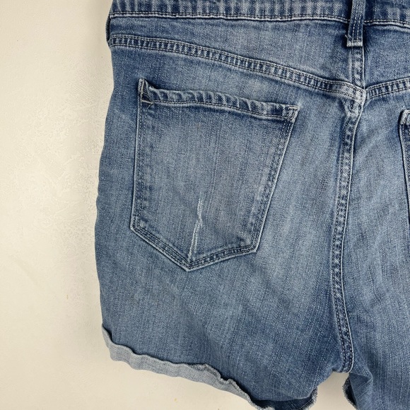 Old Navy Boyfriend Jean Shorts Distressed High Waist Pockets Size 16 Boho - Picture 6 of 9